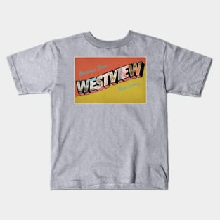 Westview Vintage Postcard Kids T-Shirt